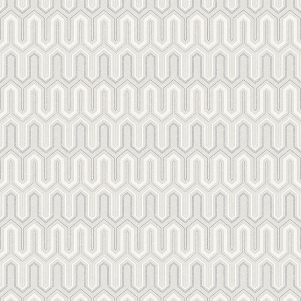 Patton Wallcoverings GX37616 GeometriX Zig Zag Wallpaper in Light Grey, Grey, Beige, Dove